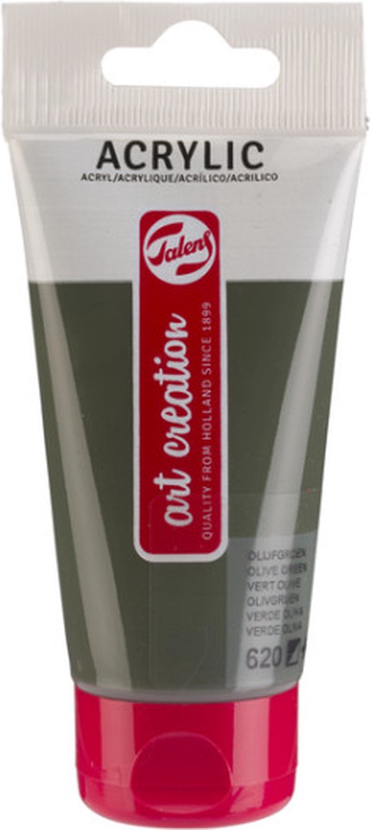 Acrylverf tac 620 olijfgroen tube 75ml | Tube a 75 milliliter | 3 stuks